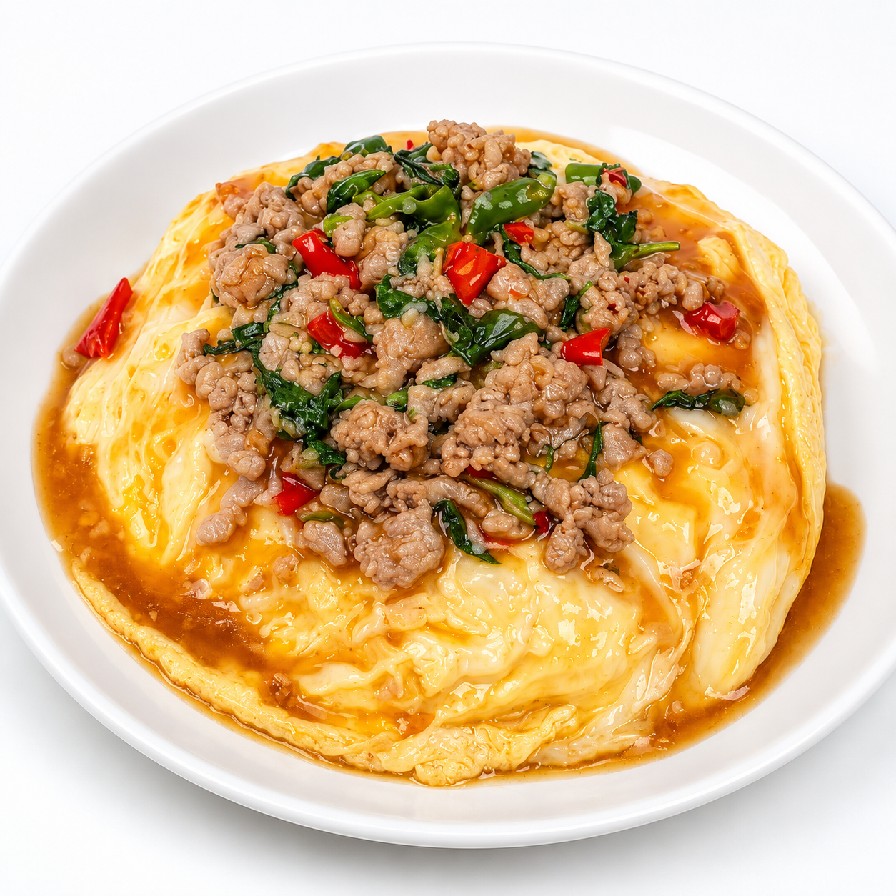 ข้าวไข่เจียวทรงเครื่อง ราดกะเพรา.png